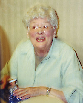 Lady Dorothy Dunnett with Marcia's book