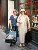 Marcia (left) and Kate Charles shop at London's Crime In Store, August 1997.