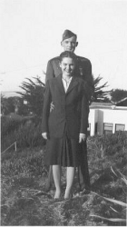 Marcia's parents as newlyweds in the early 1940s, LaJolla CA